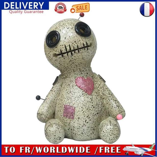 Cartoon Sprayable Voodoo Doll Incense Burner Resin Cursed Dolls Prop (A)