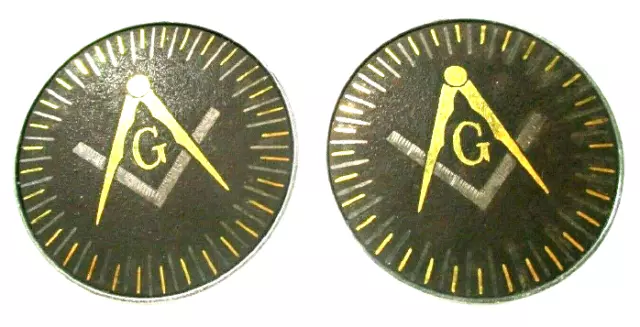 Cufflinks Masonic Compass Sterling Silver Freemason Japan Vintage Mens Jewelry