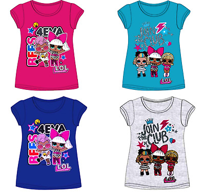 Kids Girls T.Shirts Short Sleeves Tees Tops TROLLS,LOL,FROZEN,BARBIE,3 5 7 8 12