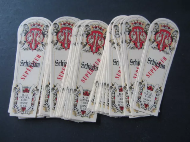 Wholesale Lot of 100 Old Vintage - SCHIEDAM - European Liquor LABELS