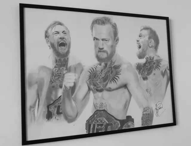 Poster regalo Conor McGregor UFC disegnata a mano stampa artistica tela da collezione A3