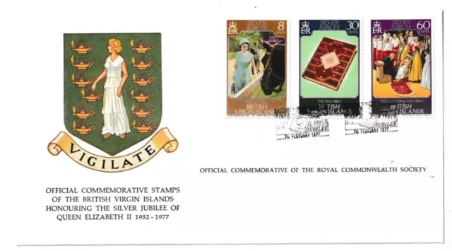 7/2/1977 British Virgin Islands FDC - Silver Jubilee of Queen Elizabeth II