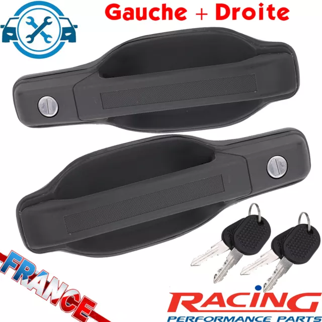 Kit de 2 Poignée de Porte Droite+Gauche Pour IVECO DAILY 1989-1999  Avec serrure