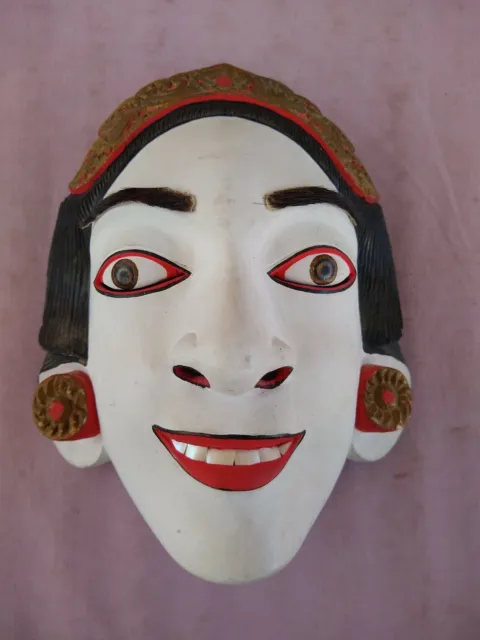 Hand Carved Topeng Bali Mask Indonesia Wall Tribal dance wood