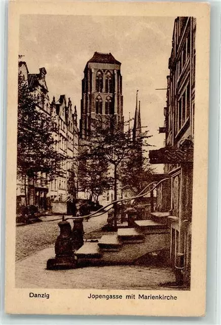 39573318 - Danzig Jopengasse Marienkirche Danzig / Gdansk (Stadt)