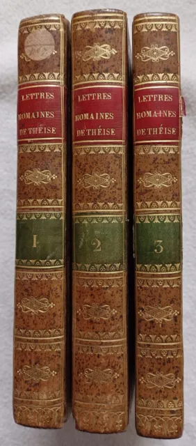 A. THÉIS Voyage de Polyclète ou Lettres romaines 1821 EO 3 vol. Bel ex-libris