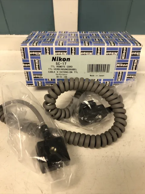 Nikon SC-17 Dedicated TTL Coiled Sync Extension Cord Made In Japan Sb-15 16B