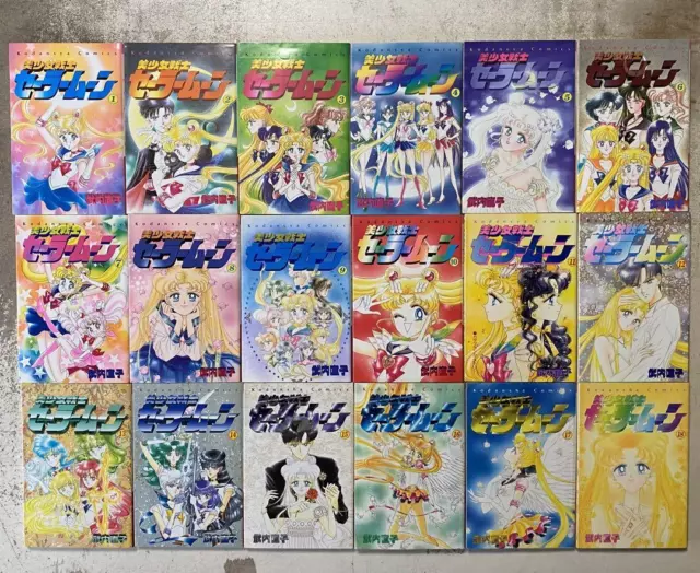 Sailor Moon Vol. 1-18 Complete Set Comic Naoko Takeuchi Japanese Anime Manga