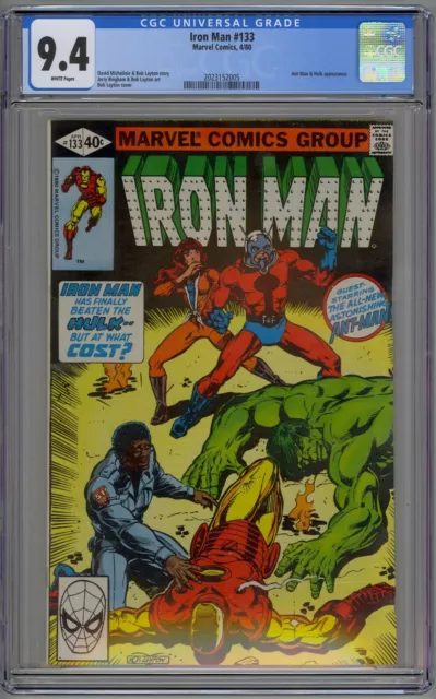 Invincible Iron Man #133 CGC 9.4 NM Wp Marvel Comics 1980 Layton Ant-Man & Hulk