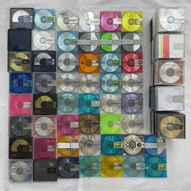 Used MD MINI Disk 50 / 100 DISC lot of Mds Disk Random