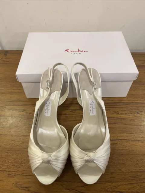 Scarpe con tacco alto Rainbow Club Coutoure Caron avorio - Donna UK taglia 7,5 (Nuove)