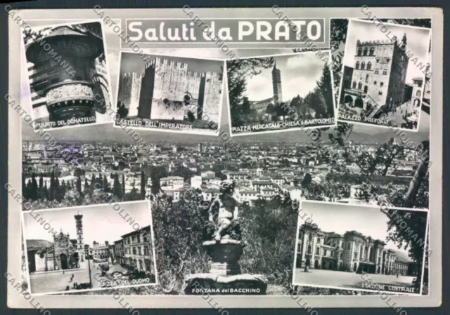 Prato città Saluti da foto FG cartolina ZF3904