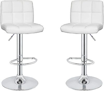 TIME COPPIA SGABELLI ECOPELLE SGABELLO GRIGIO BIANCO DESIGN BAR CUCINA UFFICIO TIME 