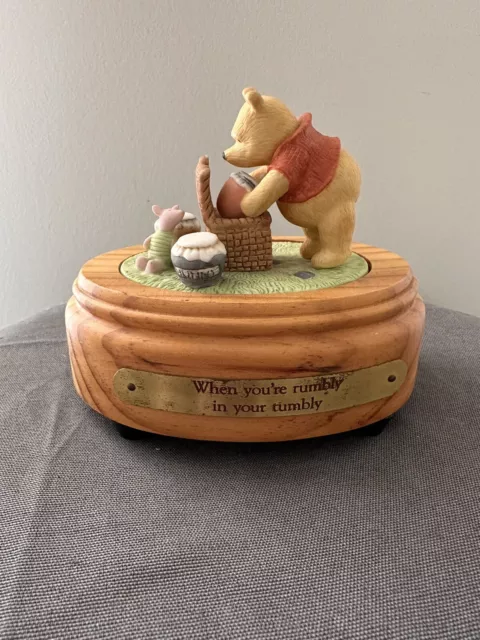 Vintage Winnie The Pooh " When You’re Rumbly In Your Tumbly” Music Box Disney