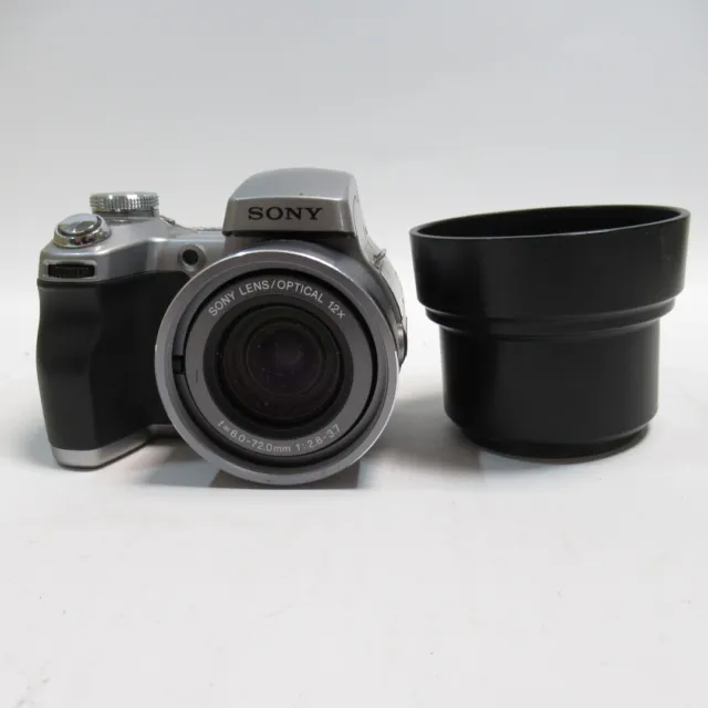 Sony Cybershot Digital Camera DSC-H1 Silver - 5.1MP 12X Optical Zoom 2.5" Screen