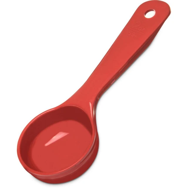 Carlisle 492405 Measure Miser 2 Oz. Red Portion Control Spoon