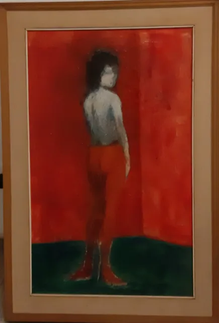 Mario Nuti - Figura - Olio Su Tela Cm 80X50 - 1968 + Regalo Catalogo