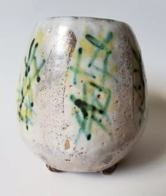LoPiccolo Studio Art Pottery Vase Vessel Thrown Earthenware Brutalist Vtg MCM