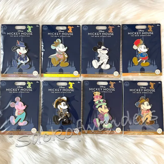 DISNEY Mickey Mouse Main Attraction Pins & Princess Designer Limited Edition NEW