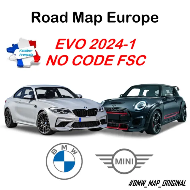 NEW Mise à jour GPS Road Map BMW - MINI - Europe EVO 2024-1 NO FSC