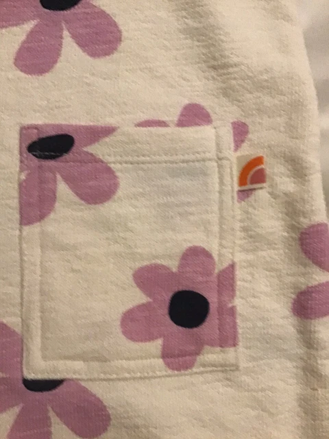 River Island mini ragazze età 12-18 mesi ecru rompifiore viola nuova con etichette 2