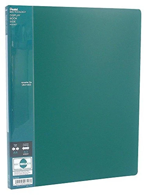Pentel DCF644 portalistini Display Book Side 40 buste verde - NUOVO