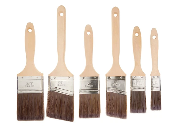 🔥 6 Pennelli Per Pittura Dipingere Da Imbianchino Vernice Manico In Legno Muro