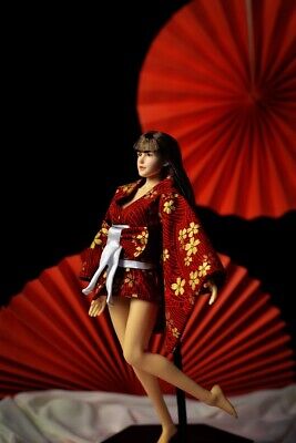 1/6 1/6 Japanese hakama Kimono miko dress fit 12'' Figure Phicen TBL