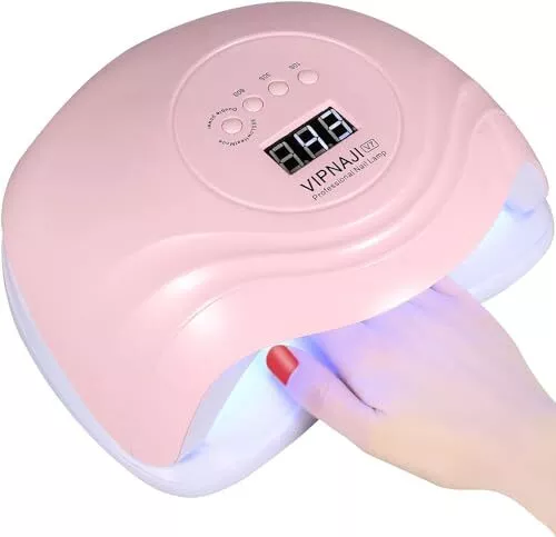 VIPNAJI Lampe UV LED Ongles Gel,168W Portable Séchoir à Ongles Professionnel Aut