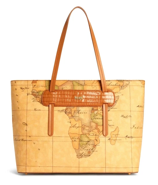 Alviero martini 1° Class GU78 G617 Geo Artemis Shopper Shopping Bag Walnut