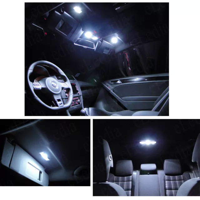 GOLF 5 V ou 6 KIT 11 Ampoules LED Blanc éclairage intérieur habitacle Coffre sol