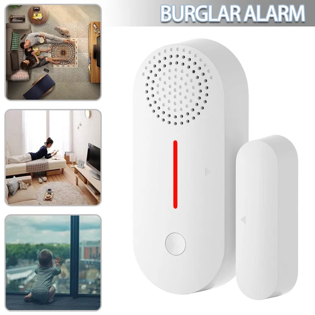 Sensor de puerta WiFi inteligente puerta abierta/cerrada alarma de seguridad para el hogar c
