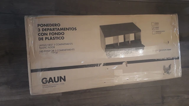 Guan Poultry Indoor Laying Nest, 3 Compartments, Plastic Floor 2