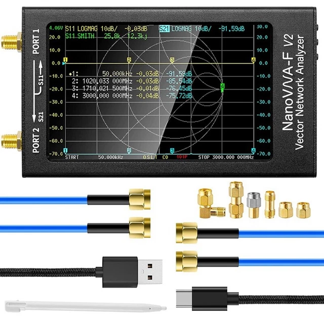 -F V2 Vector Analyzer 50KHz-3GHz Antenna Analyzer HF VHF UHF VNA 4.3 S5Q8