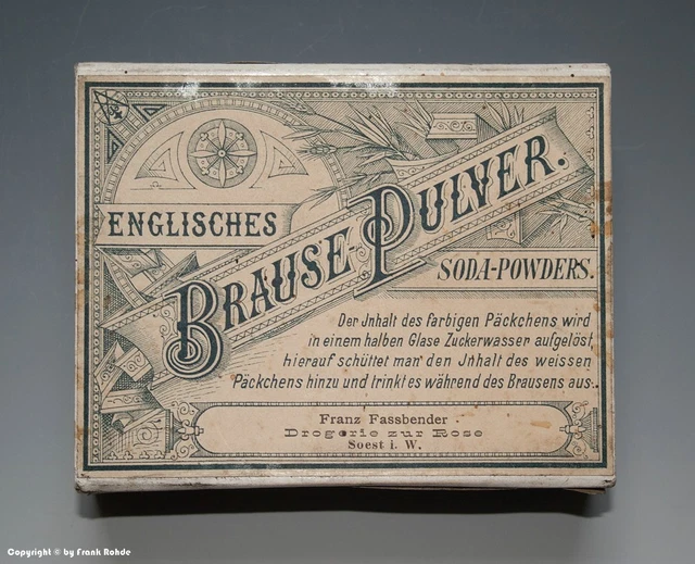 Packung ENGLISCHES BRAUSE PULVER um 1900