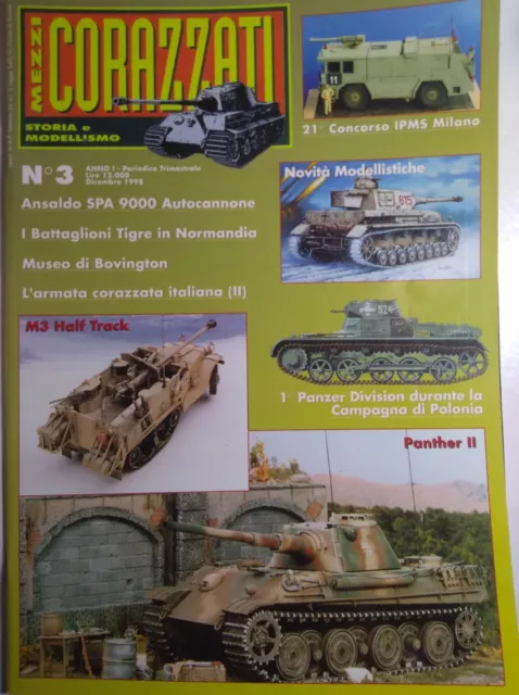 RIVISTA MEZZI CORAZZATI N. 3 dicembre  1998 - STORIA E MODELLISMO - AFV