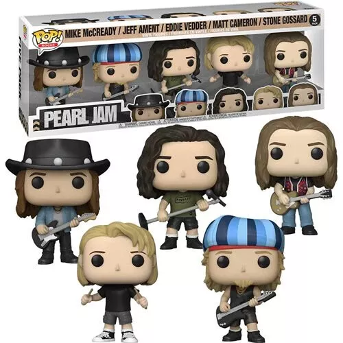 Funko Pop Vinyl Pearl Jam (5 Pack Complete Set) All Sealed and NEW