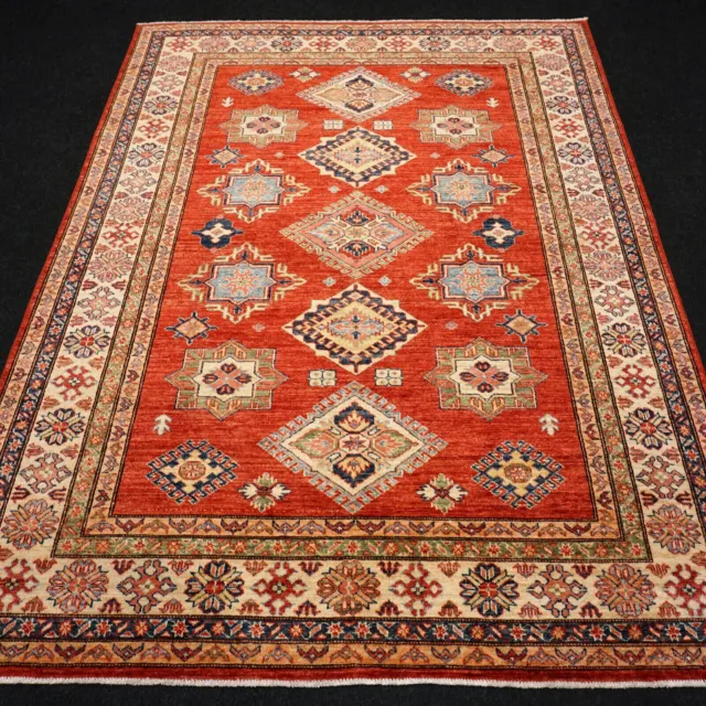 Orient Teppich Kazak 243 x 178 cm Kasak Kaukasus Rot Beige Handgeknüpft Carpet