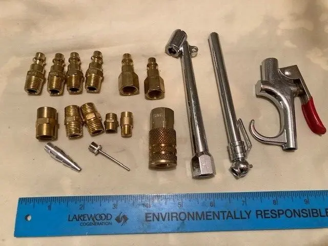 Kit de accesorios de 17 piezas para herramientas de aire - 1/2" accesorios de latón adaptador mandril
