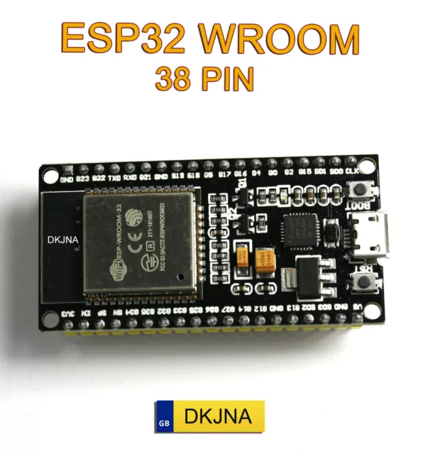 NodeMcu ESP32 WROOM-32 38 pins Development Board Dual Core WLAN WiFi Bluetooth