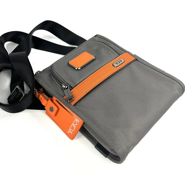 TUMI Gen 4.3 Core Pocket Bag Small Charcoal Gray and Orange