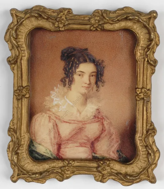 "Young lady", English portrait miniature, ca.1820