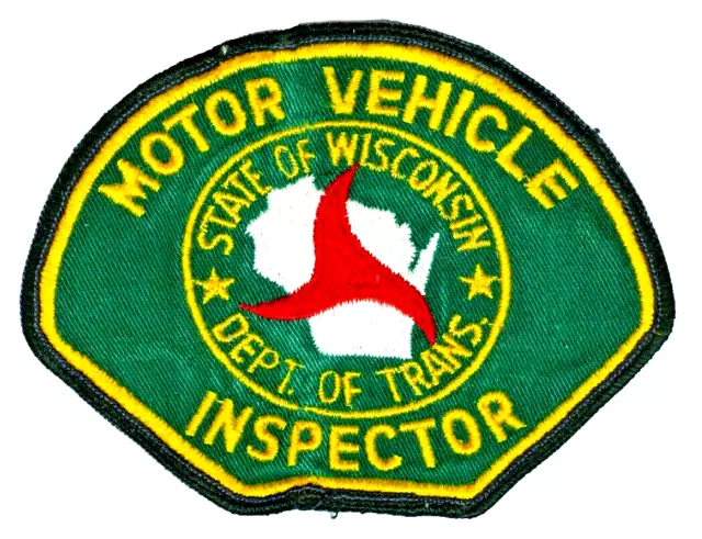 Vtg Worn Obsolete Motor Vehicle Inspector Wisconsin Slight Damage Issues
