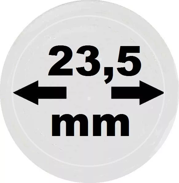 25 LOOK Münzkapseln 23,5 mm Innendurchmesser - Aussen 29,5 mm Glasklar mit Rand