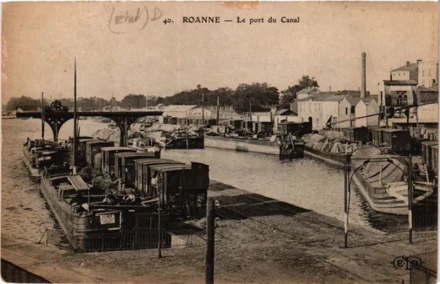 CPA ROANNE Le Port du Canal (339196)