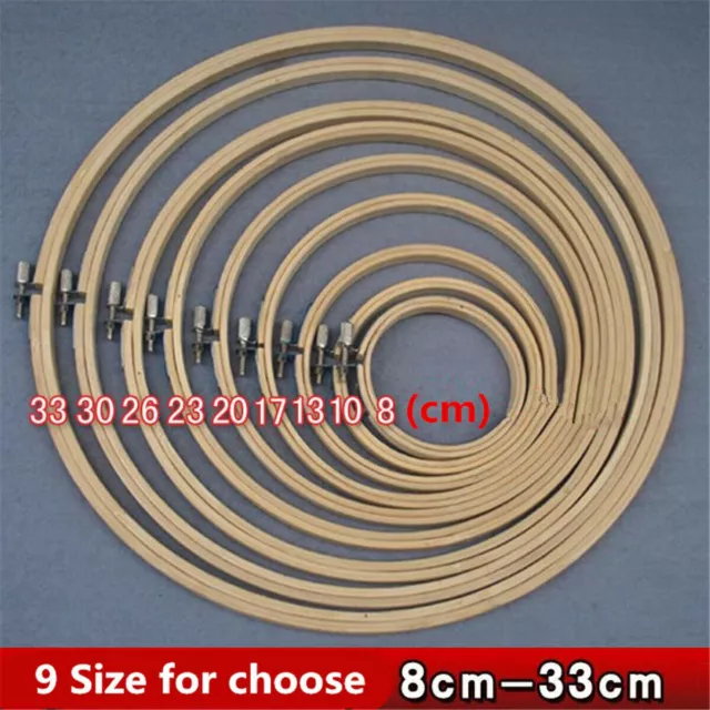 Wooden Hoop/Ring for Embroidery Cross Stitch Sewing Craft 10/13/17/20/26/30/33CM