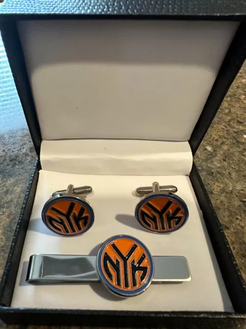 New York NY Knicks Cufflinks, Tie Clip, Or Complete Set