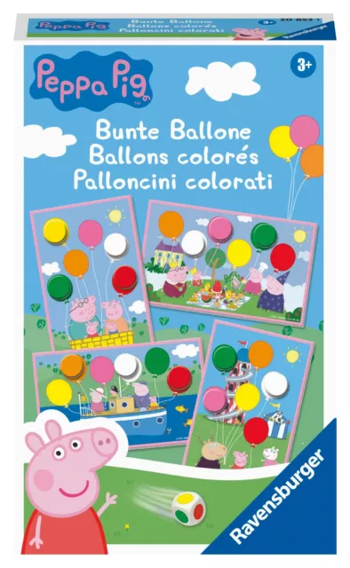 Ravensburger Gift Game - 20853 - Peppa Pig Colourful Balloons - Funny Colour Dic
