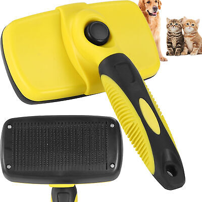 Pet Dog Cat Self Cleaning Slicker Brush Hair Grooming Remover Comb Shedding Tool