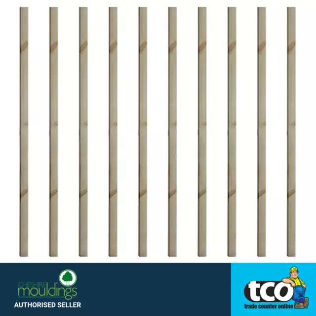 Wooden Decking Spindles Square Pressure Treated 41 x 41 x 895mm PACK 5x 10x 20x